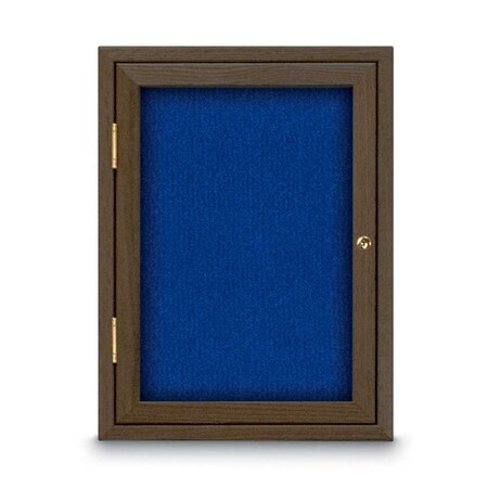 United Visual Products Sliding Door Indoor Enclosed Corkboard, 7 UV9028ACS-BRONZE-DBURGU